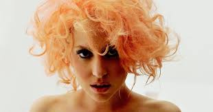 Lady Gaga with orange, frizzy hair