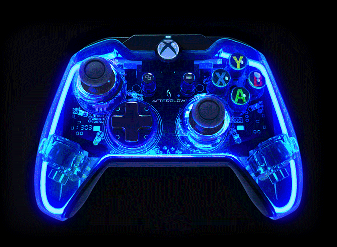 video game controller changing colors.