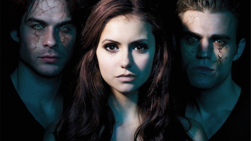 The three main characters of the Vampire Diaries