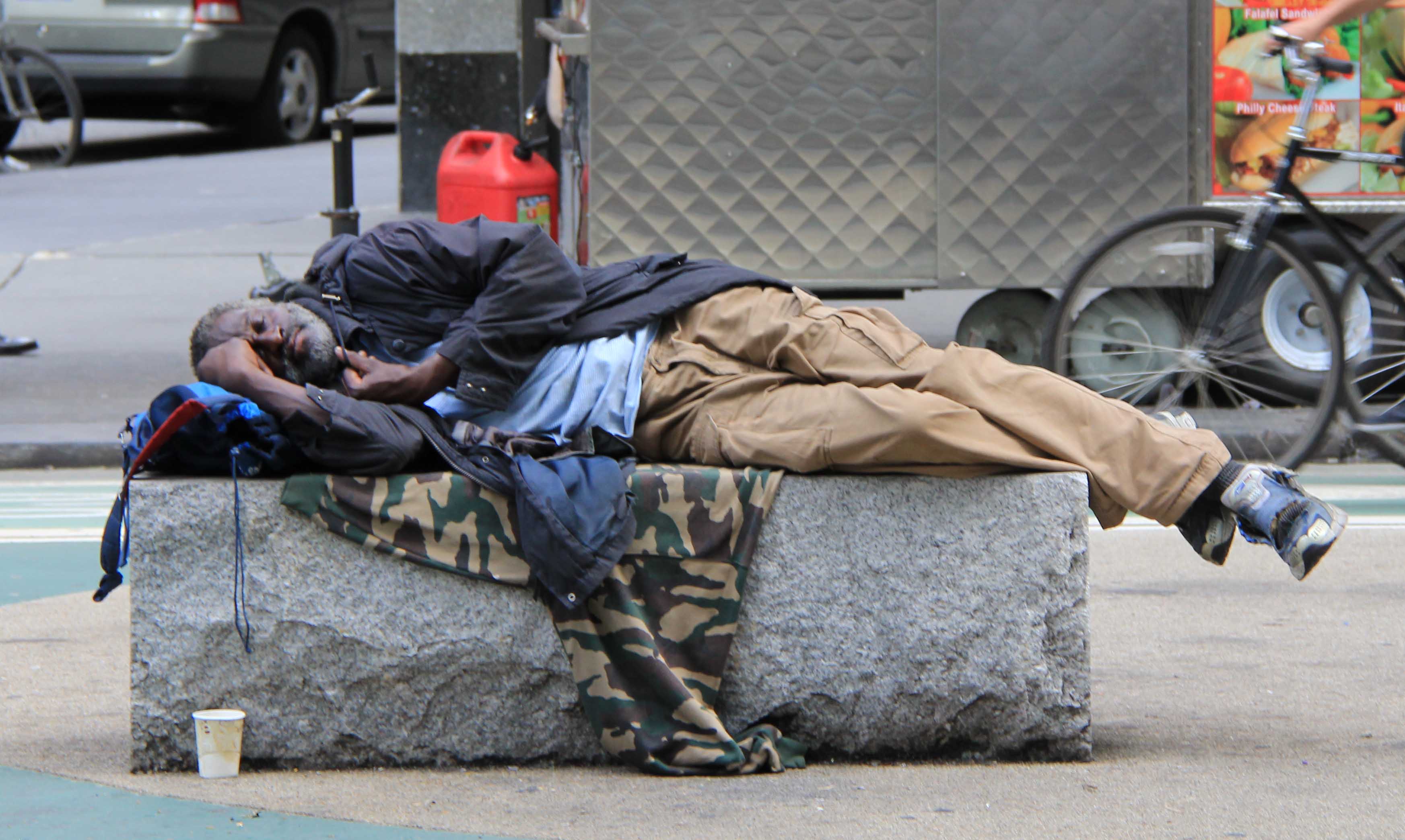 Homeless sleeping