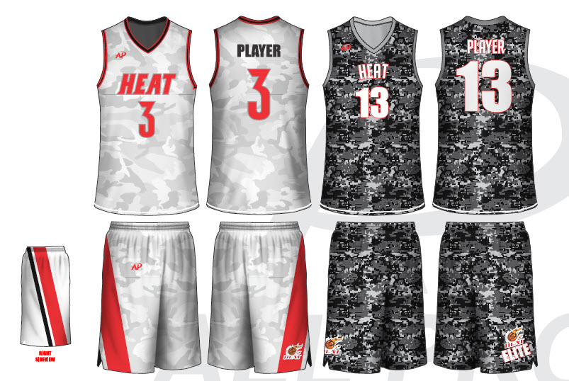 Heat uniforms camo and all white